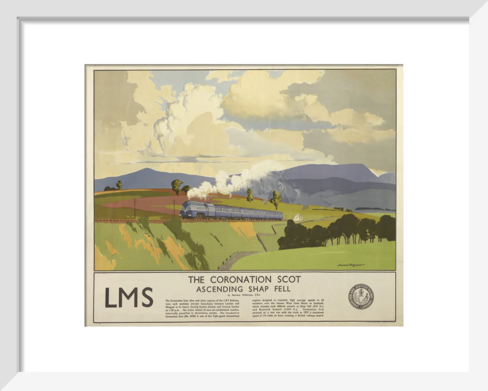 'The Coronation Scot Ascending Shap Fell', LMS poster, 1937. - Image 37
