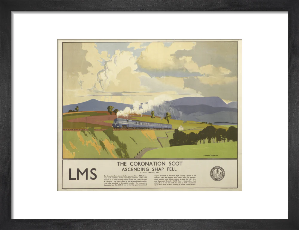 'The Coronation Scot Ascending Shap Fell', LMS poster, 1937. - Image 41