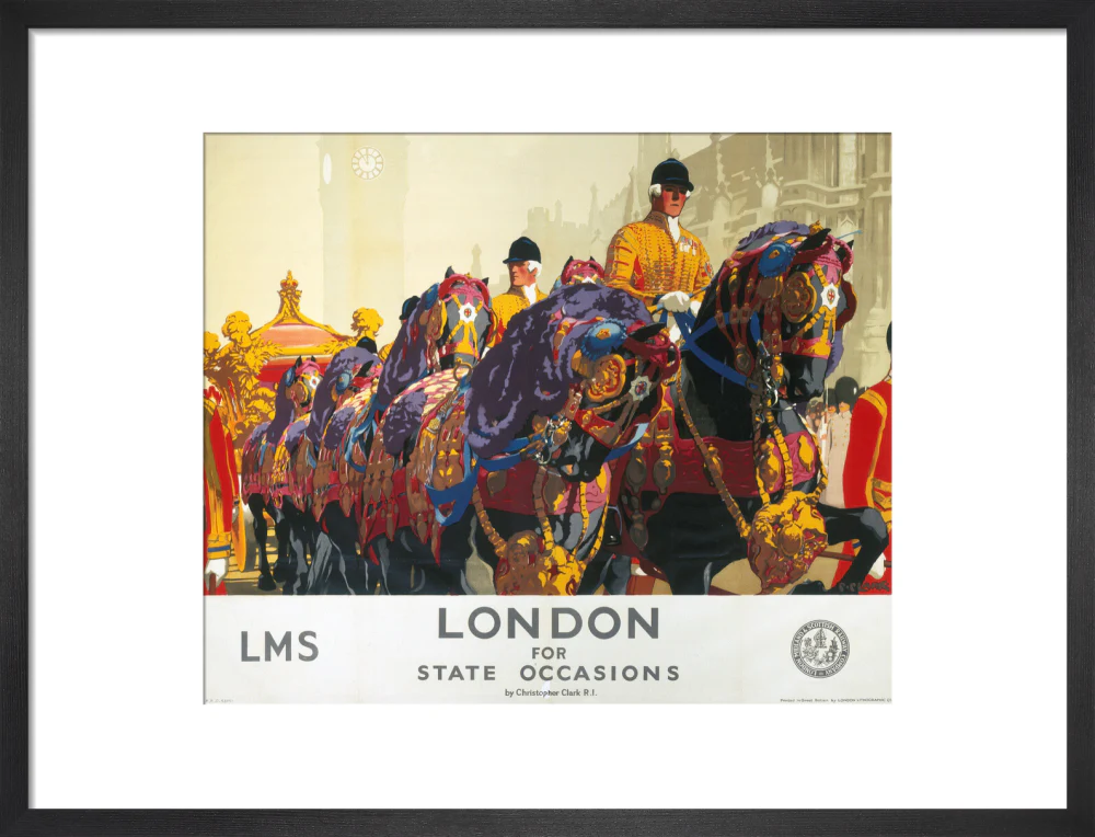 'London for State Occasions', LMS poster, 1930s. - Image 13
