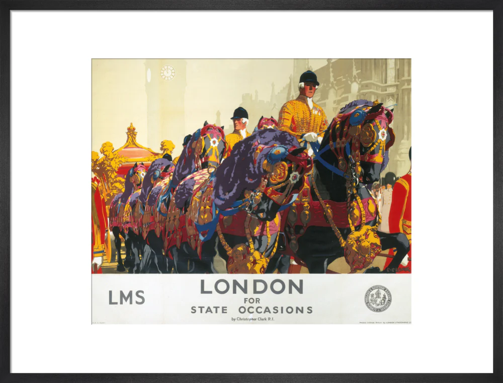 'London for State Occasions', LMS poster, 1930s. - Image 18