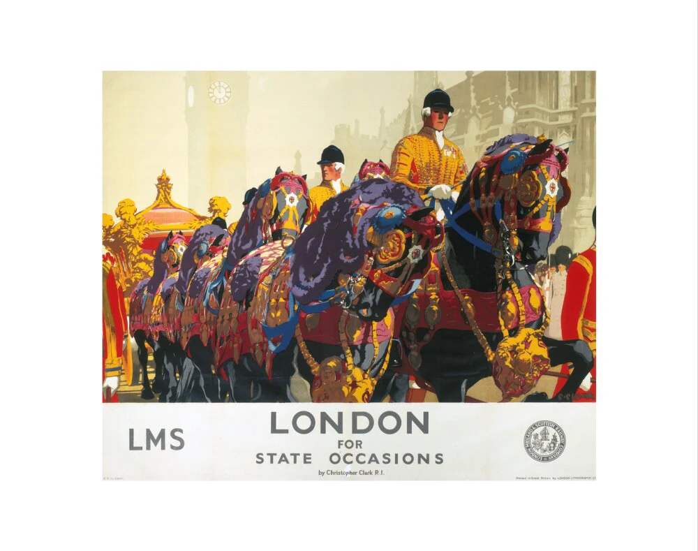 'London for State Occasions', LMS poster, 1930s. - Image 35