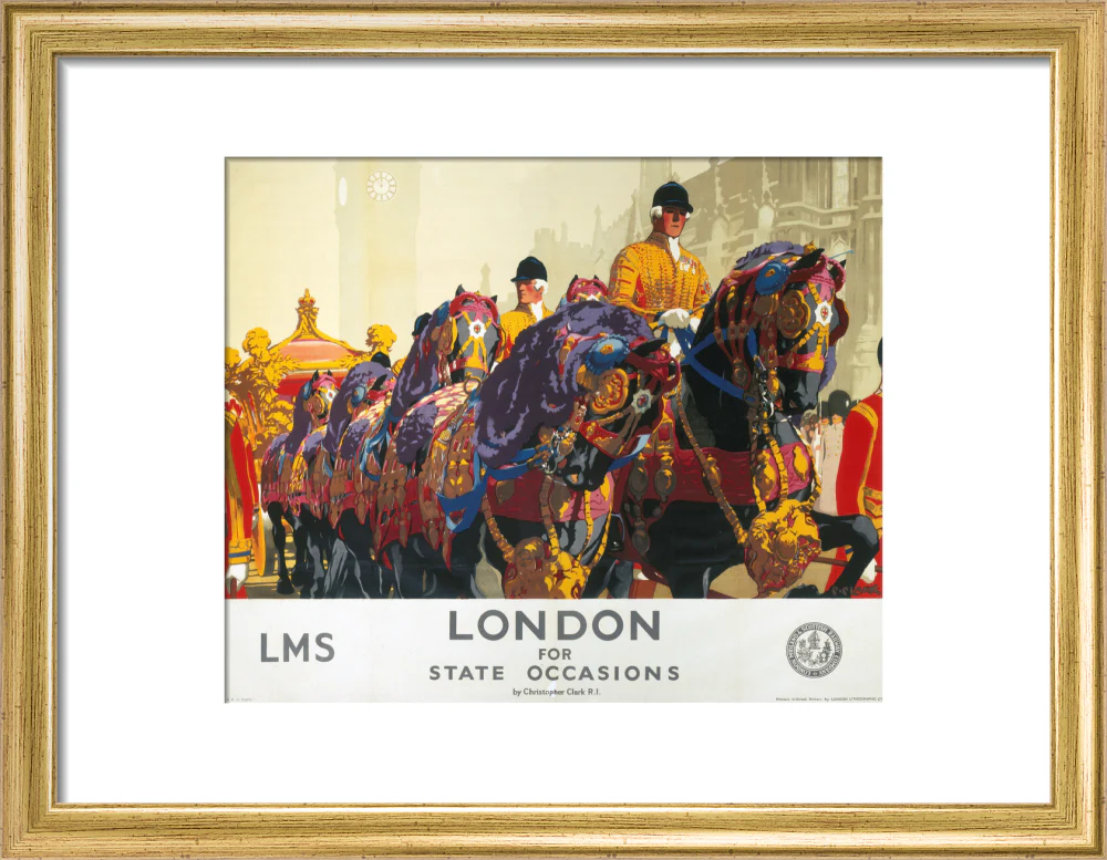 'London for State Occasions', LMS poster, 1930s. - Image 43
