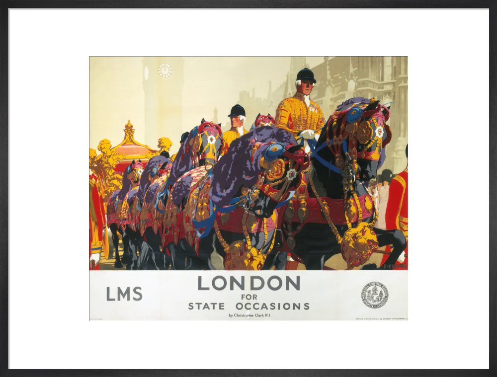 'London for State Occasions', LMS poster, 1930s. - Image 56