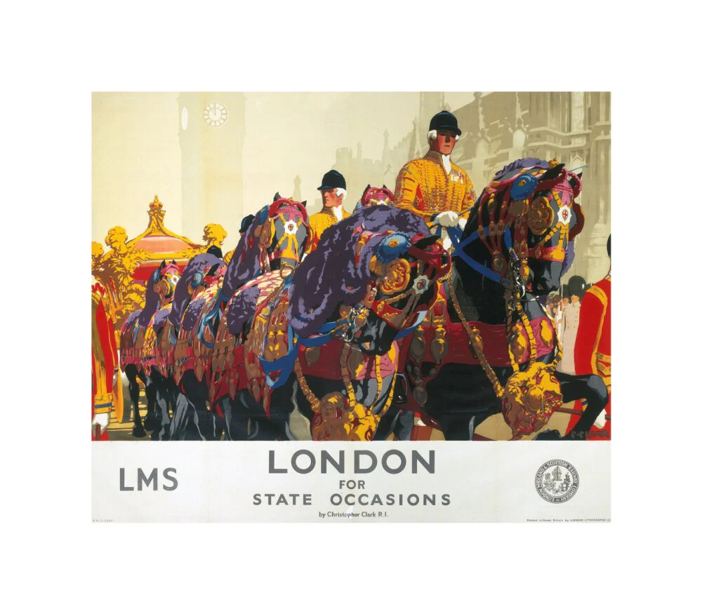 'London for State Occasions', LMS poster, 1930s. - Image 60