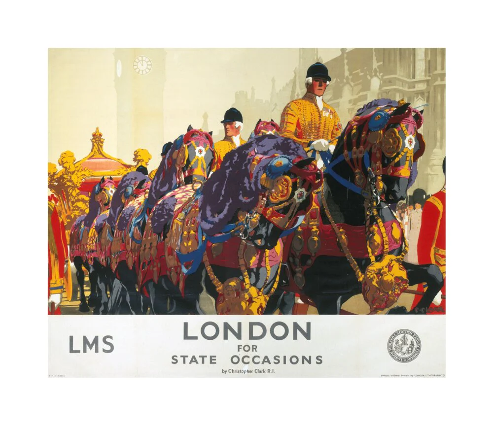 'London for State Occasions', LMS poster, 1930s. - Image 61