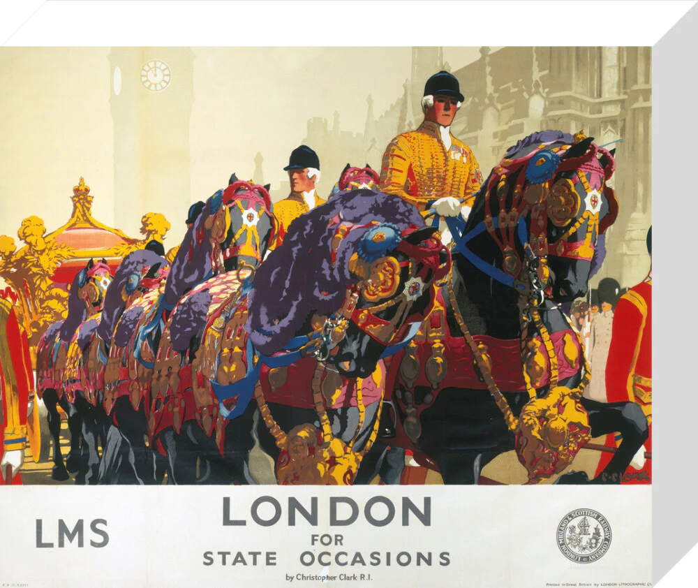 'London for State Occasions', LMS poster, 1930s. - Image 64