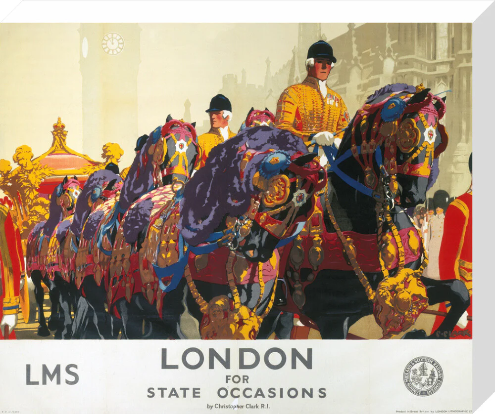 'London for State Occasions', LMS poster, 1930s. - Image 65
