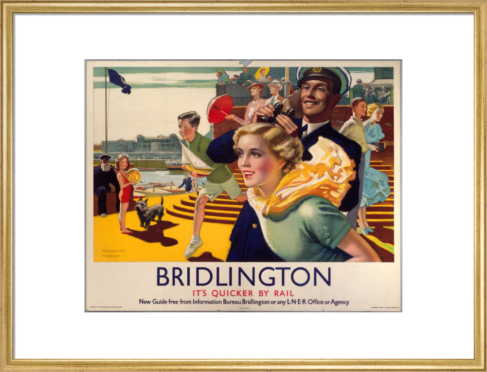 'Bridlington: It's Quicker By Rail', LNER poster, 1923-1947. - Image 20