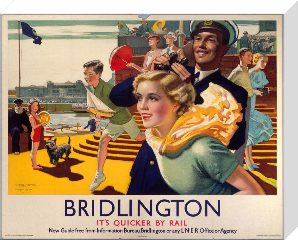 'Bridlington: It's Quicker By Rail', LNER poster, 1923-1947. - Image 32