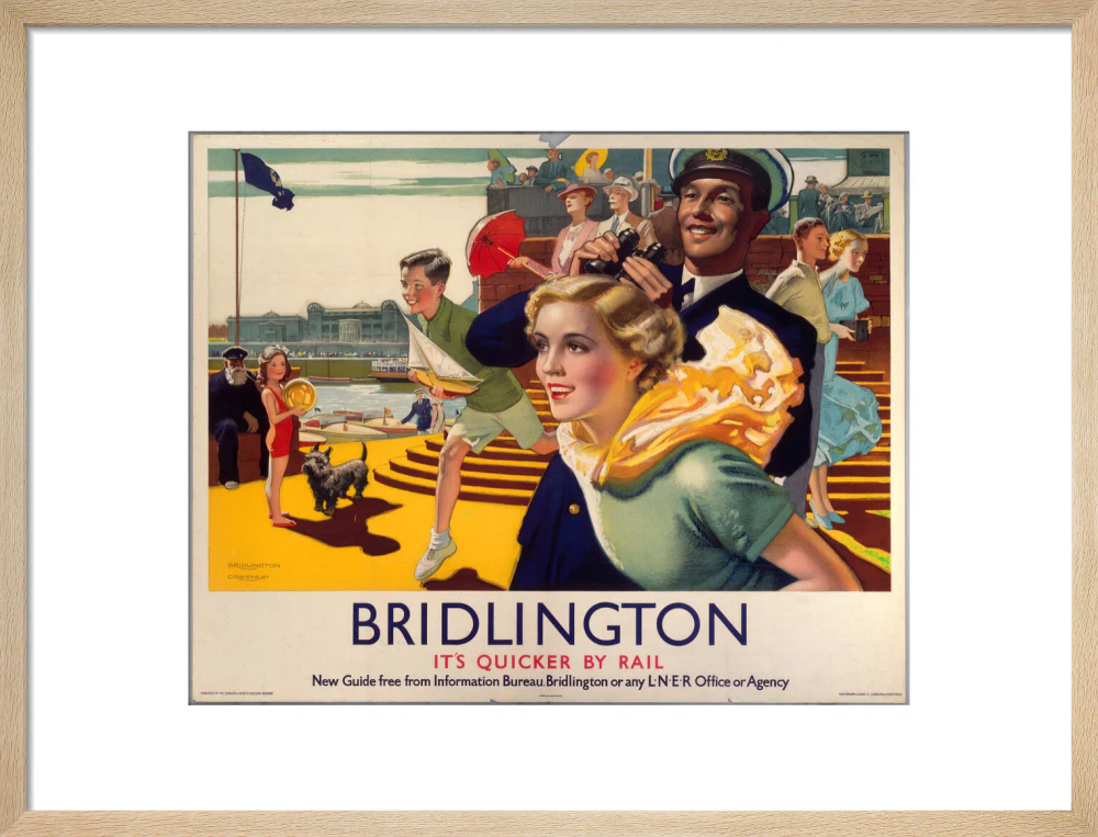 'Bridlington: It's Quicker By Rail', LNER poster, 1923-1947. - Image 49
