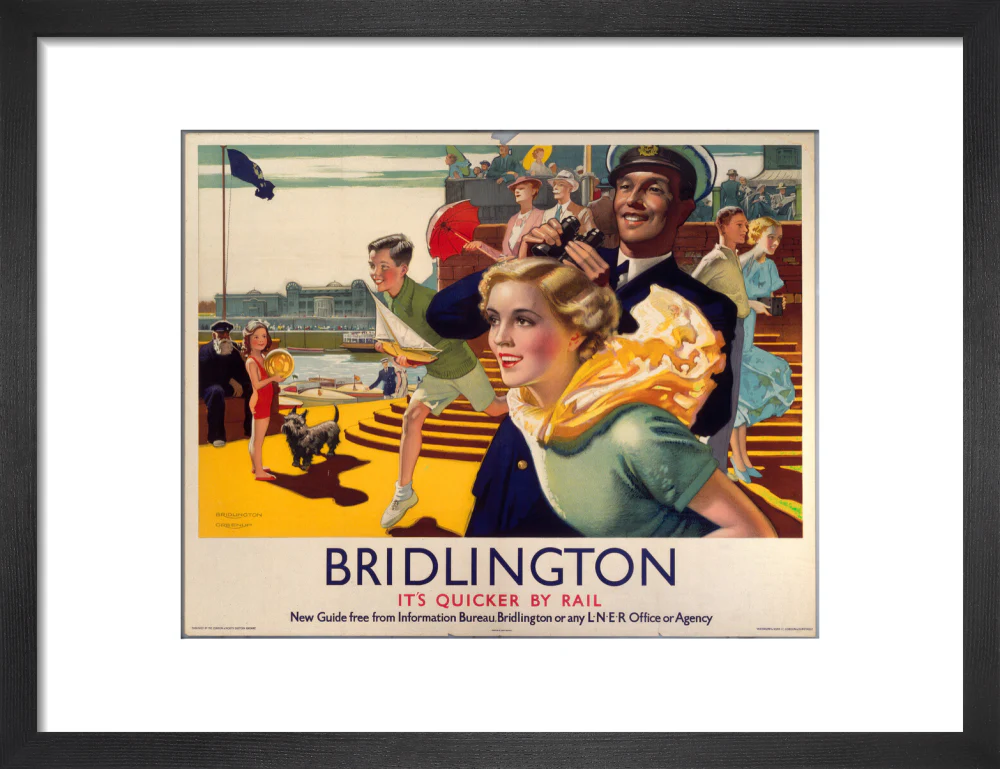 'Bridlington: It's Quicker By Rail', LNER poster, 1923-1947. - Image 8