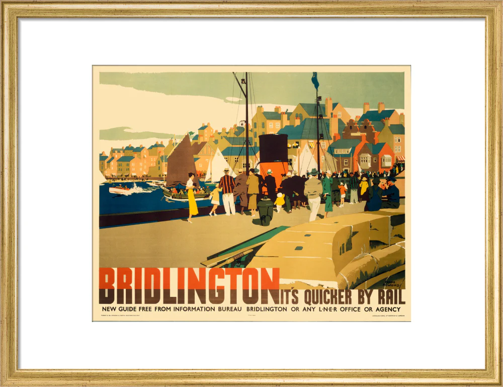 'Bridlington: It's Quicker by Rail', LNER poster, 1935. - Image 15