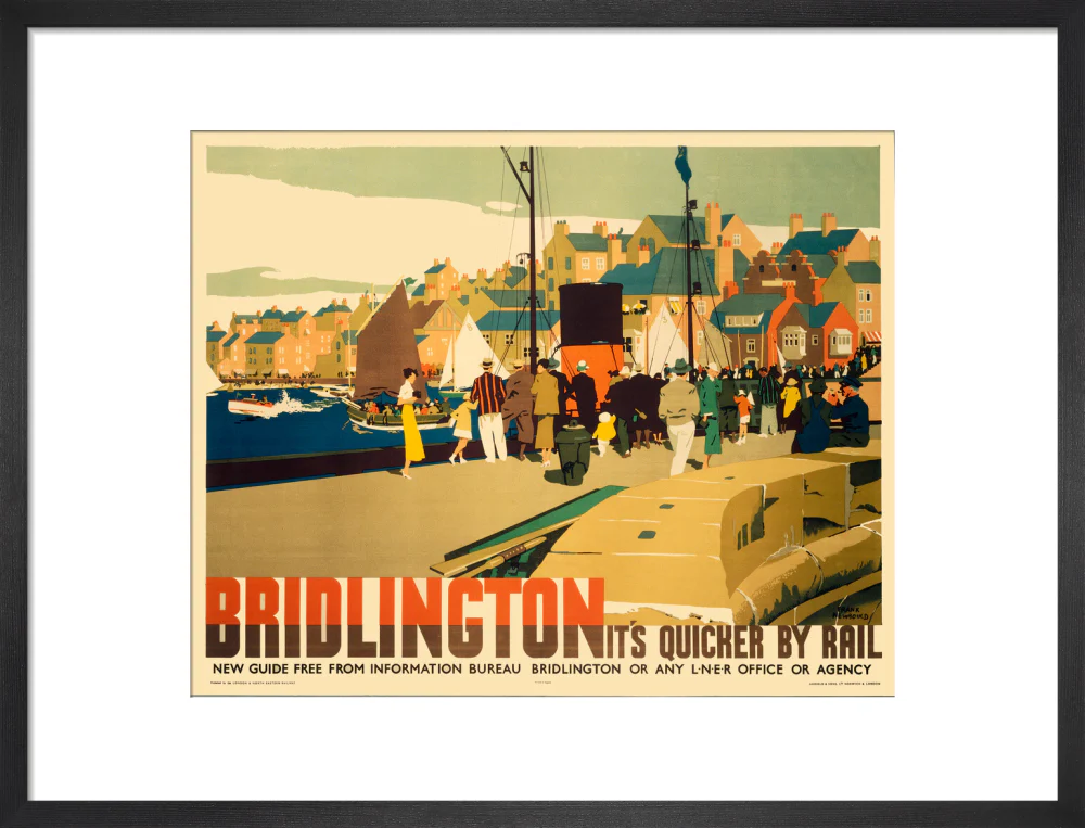 'Bridlington: It's Quicker by Rail', LNER poster, 1935. - Image 79