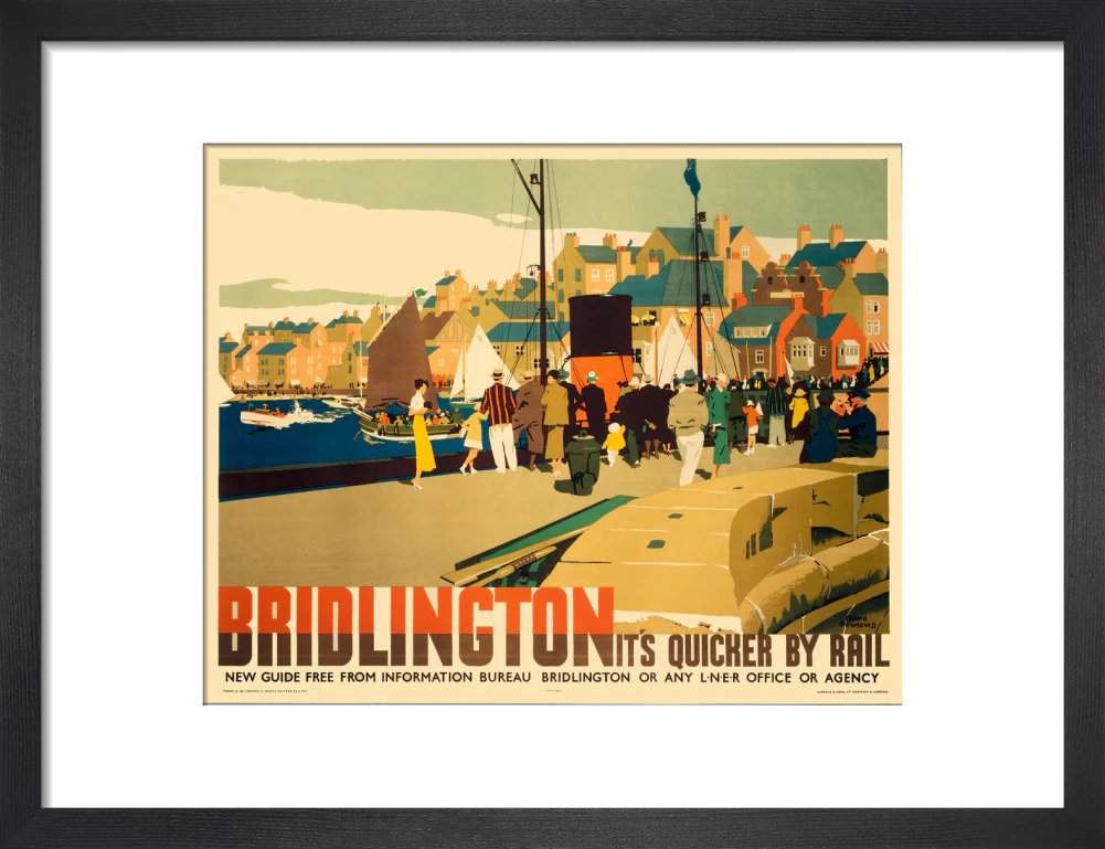 'Bridlington: It's Quicker by Rail', LNER poster, 1935. - Image 8