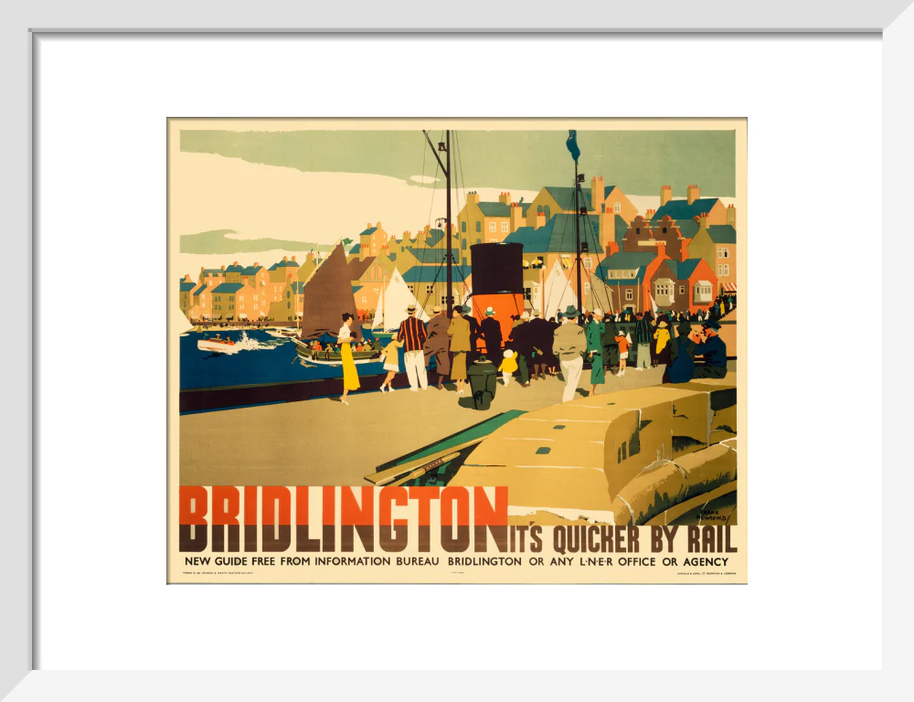 'Bridlington: It's Quicker by Rail', LNER poster, 1935. - Image 9