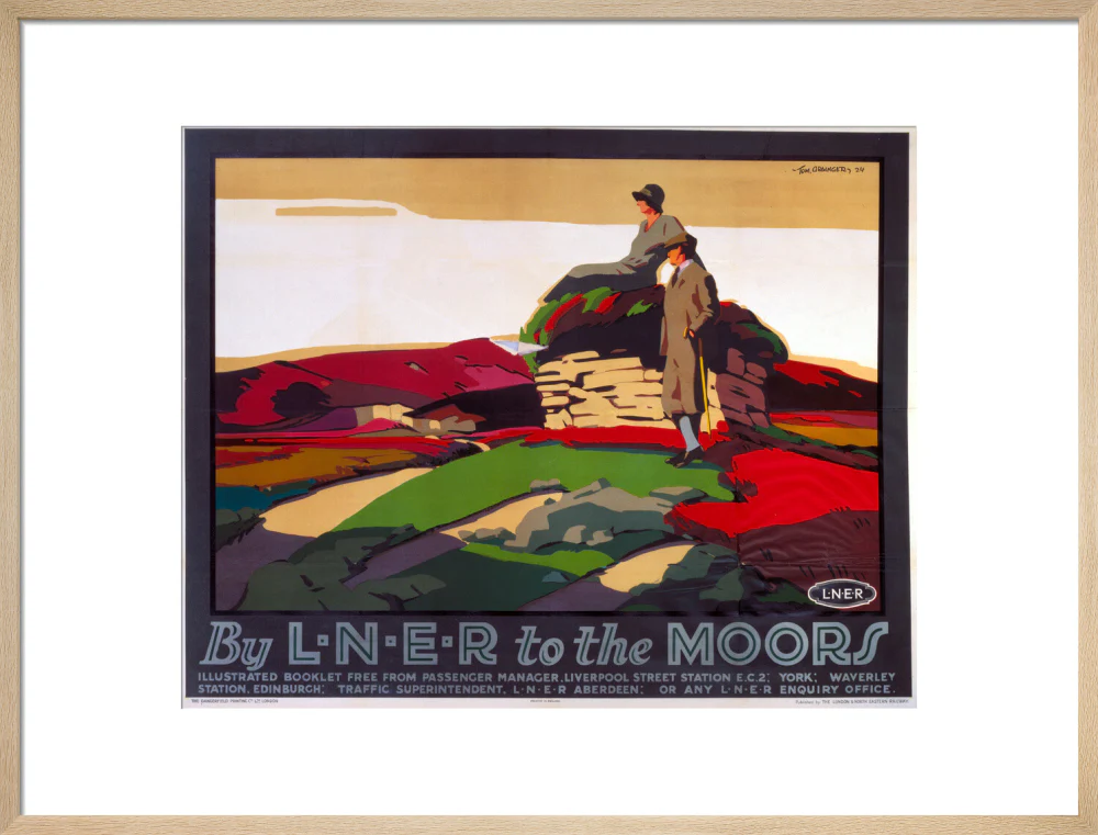 'By LNER to the Moors', LNER poster, 1924. - Image 21