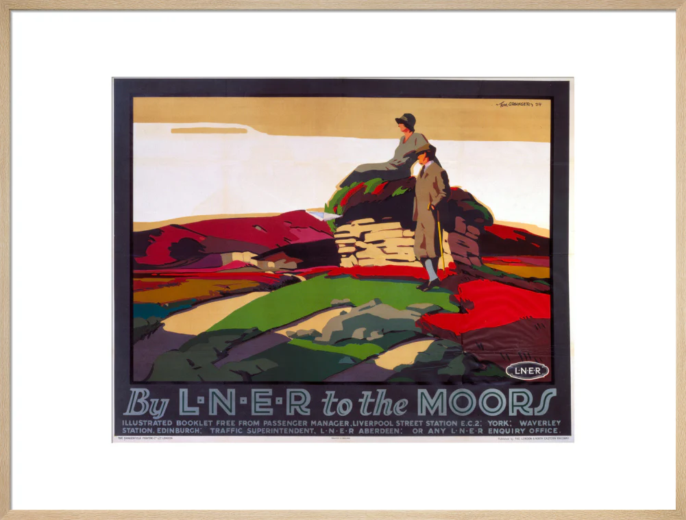 'By LNER to the Moors', LNER poster, 1924. - Image 59