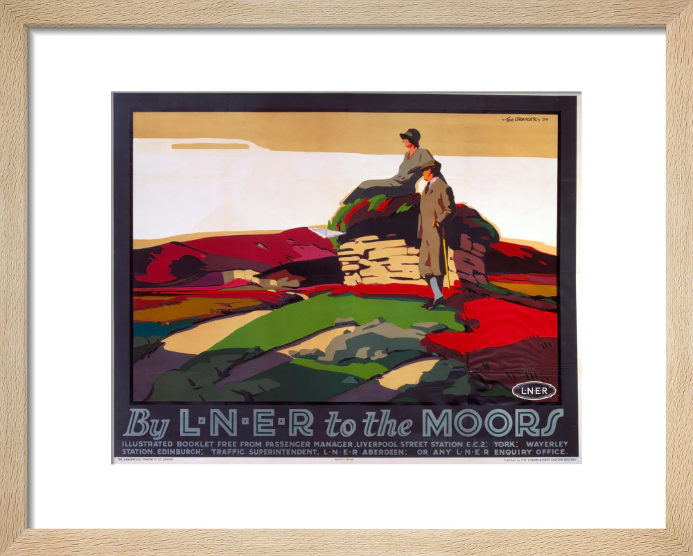 'By LNER to the Moors', LNER poster, 1924. - Image 6