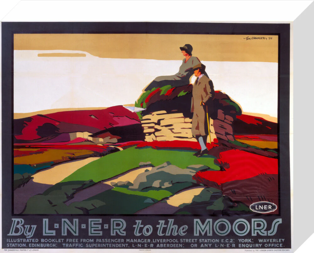 'By LNER to the Moors', LNER poster, 1924. - Image 64