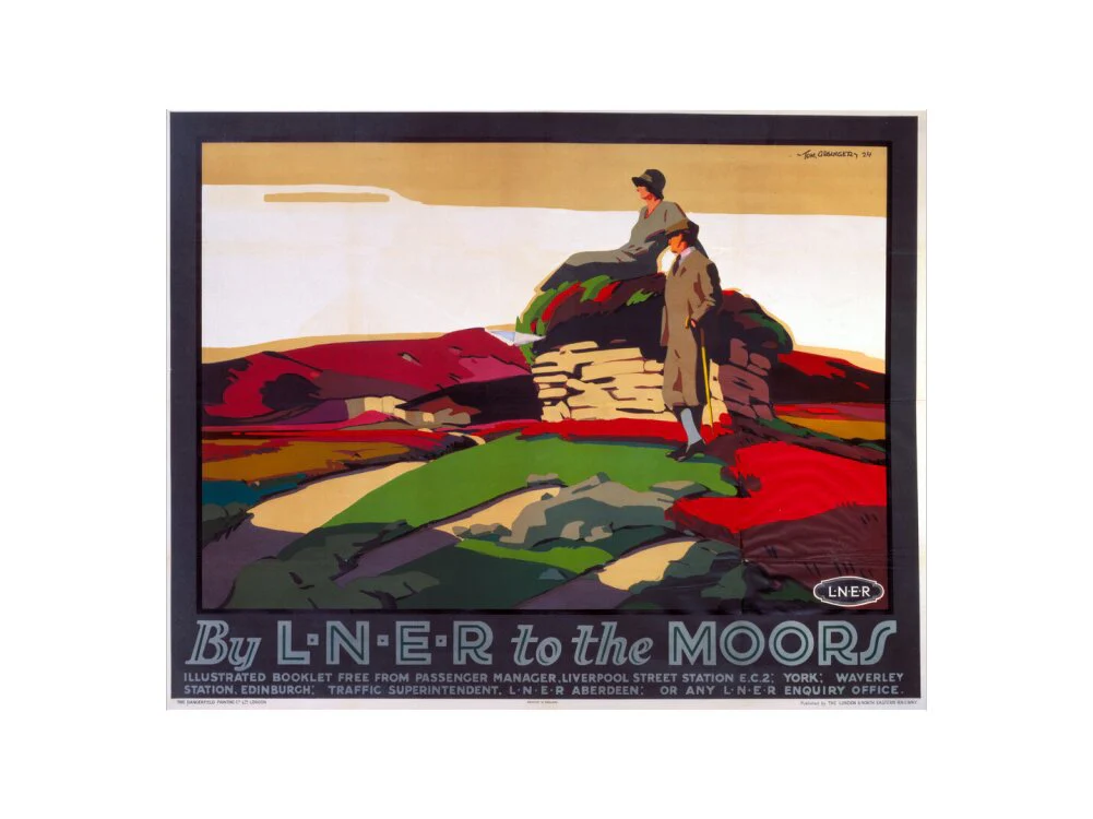 'By LNER to the Moors', LNER poster, 1924. - Image 7