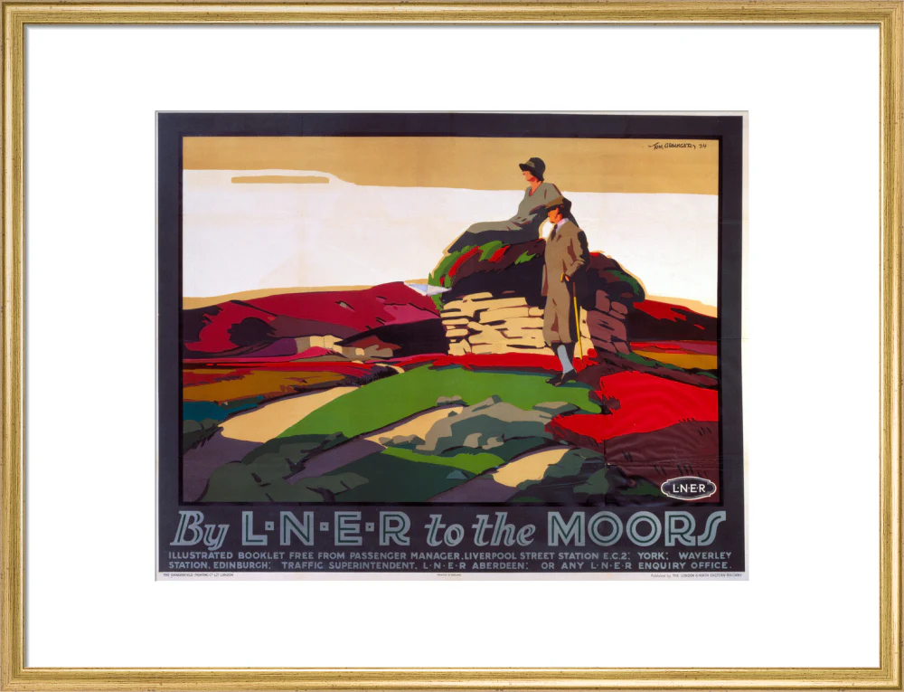'By LNER to the Moors', LNER poster, 1924. - Image 86