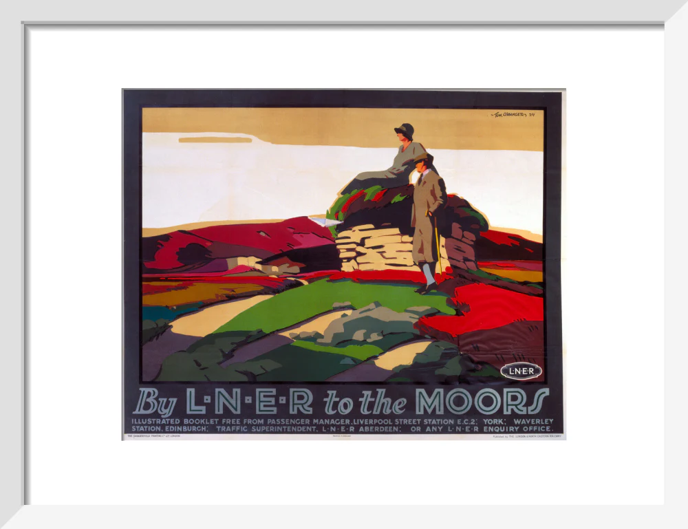 'By LNER to the Moors', LNER poster, 1924. - Image 9