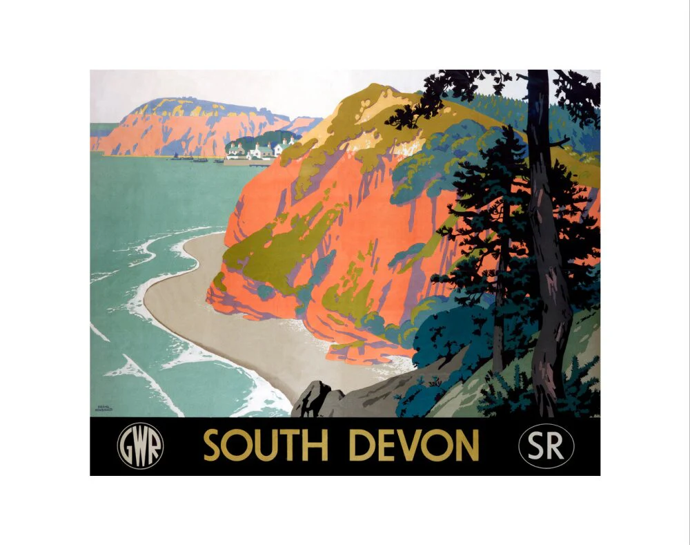 'South Devon', GWR/SR poster, 1945. - Image 35