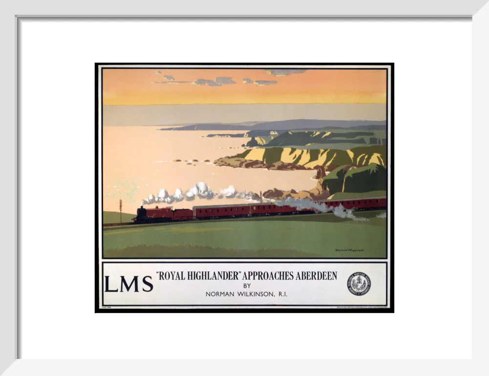 'Royal Highlander Approaches Aberdeen', LMS poster, 1923-1947. - Image 9