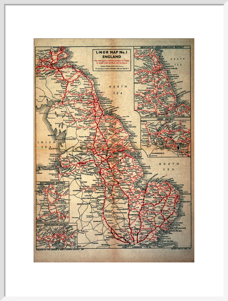 Map of England as served by the London & North Eastern Railway, c.1930. - Image 57