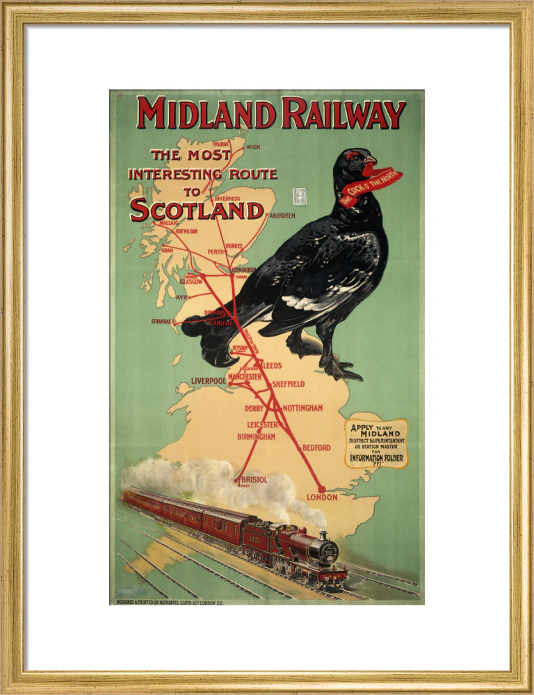 'Midland Railway - The Most Interesting Route to Scotland'. MR poster;1907 - Image 15