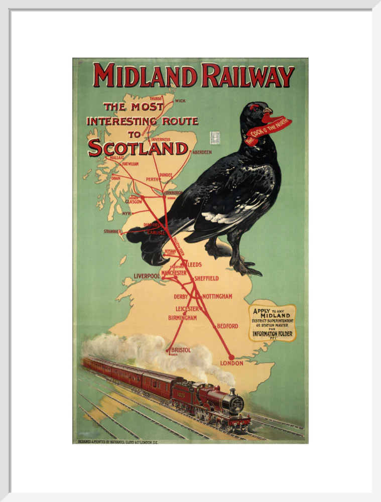 'Midland Railway - The Most Interesting Route to Scotland'. MR poster;1907 - Image 19