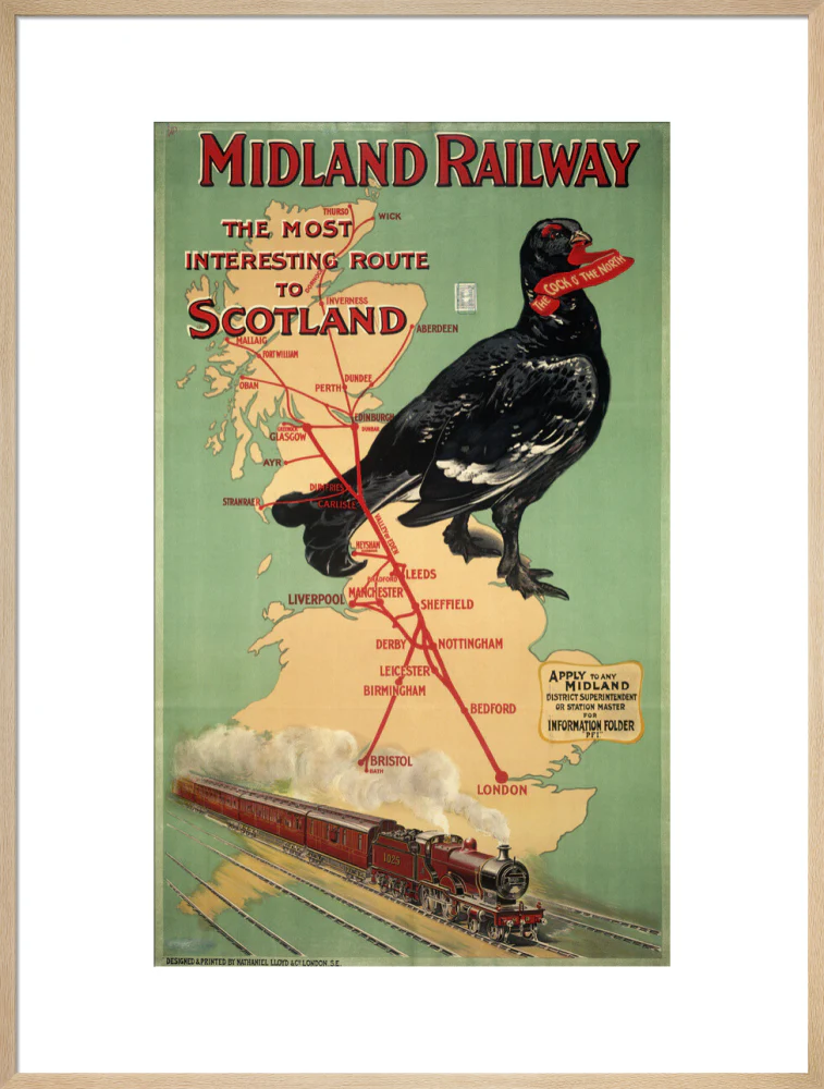 'Midland Railway - The Most Interesting Route to Scotland'. MR poster;1907 - Image 26