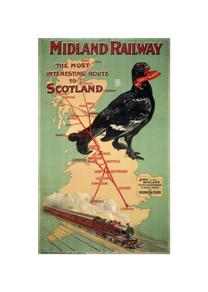 'Midland Railway - The Most Interesting Route to Scotland'. MR poster;1907 - Image 27