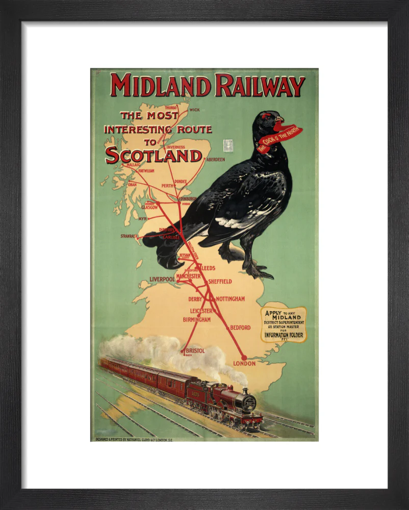 'Midland Railway - The Most Interesting Route to Scotland'. MR poster;1907 - Image 3