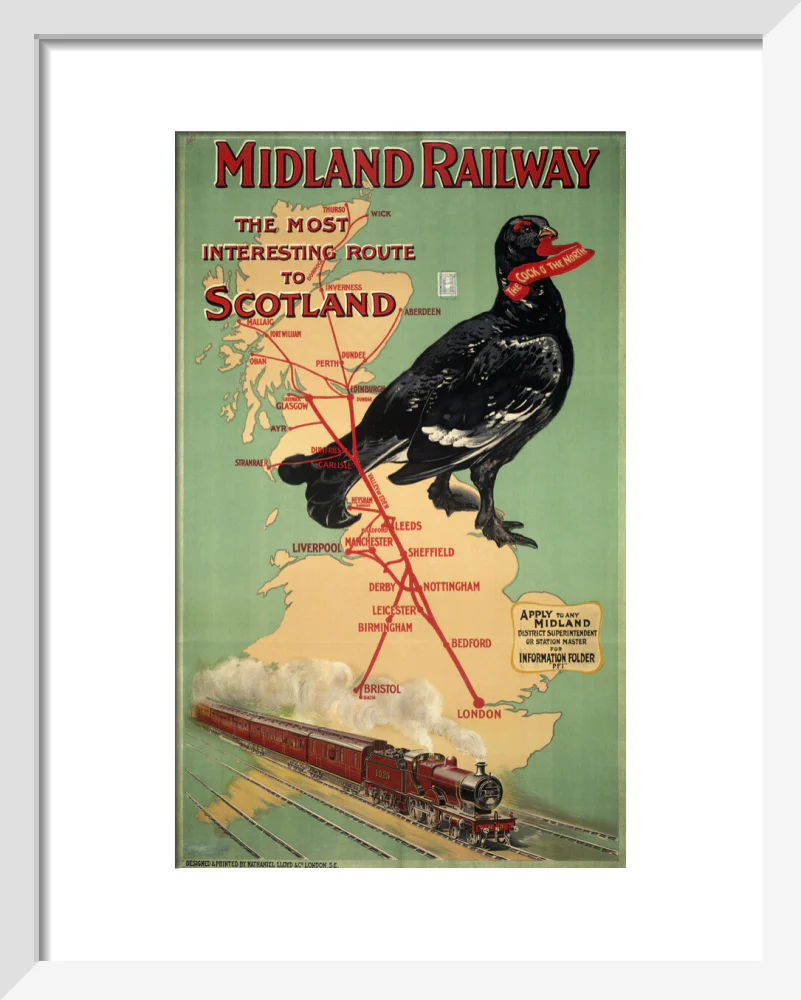 'Midland Railway - The Most Interesting Route to Scotland'. MR poster;1907 - Image 4