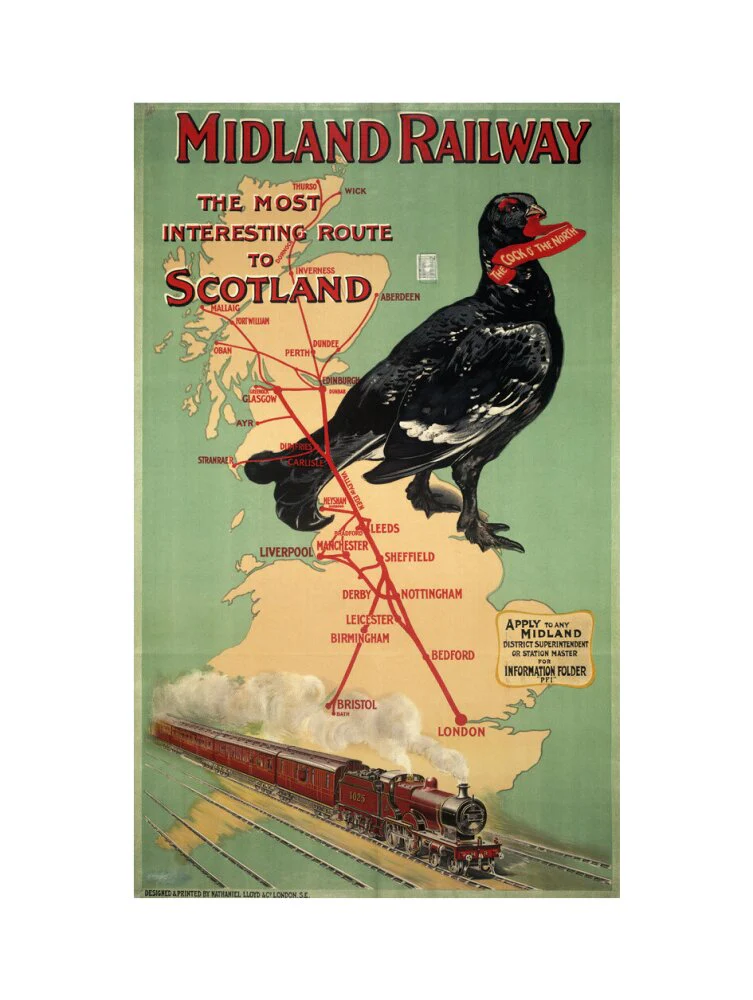 'Midland Railway - The Most Interesting Route to Scotland'. MR poster;1907 - Image 50