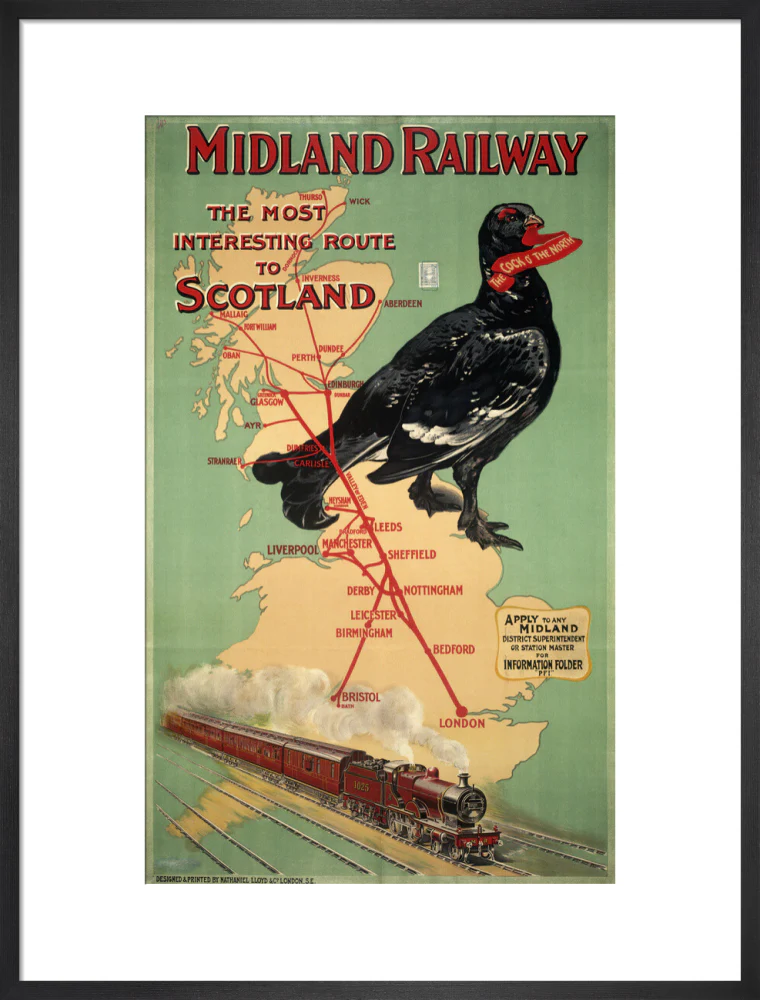 'Midland Railway - The Most Interesting Route to Scotland'. MR poster;1907 - Image 51