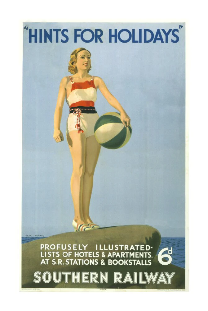 Poster, Southern Railway ' Hints for holidays' by Charles Pears - Image 63