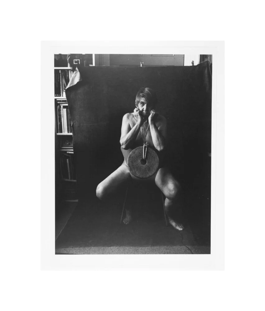 Photograph entitled 'Self Portrait with Mill Stone' - Image 27
