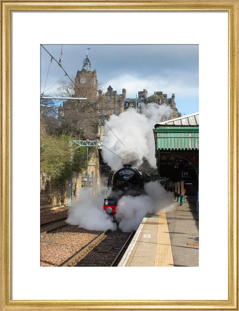 Flying Scotsman leaving Waverley Station, Edinburgh. - Image 15