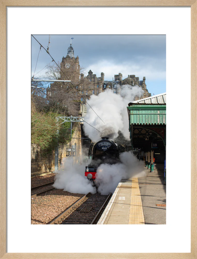 Flying Scotsman leaving Waverley Station, Edinburgh. - Image 16