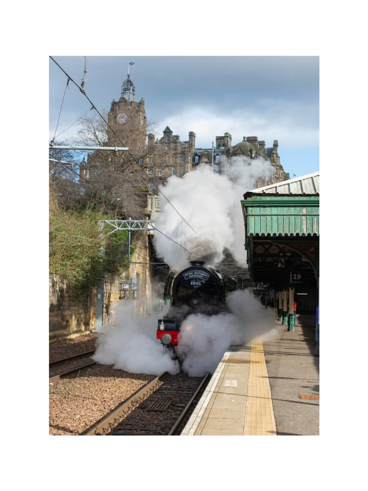Flying Scotsman leaving Waverley Station, Edinburgh. - Image 17