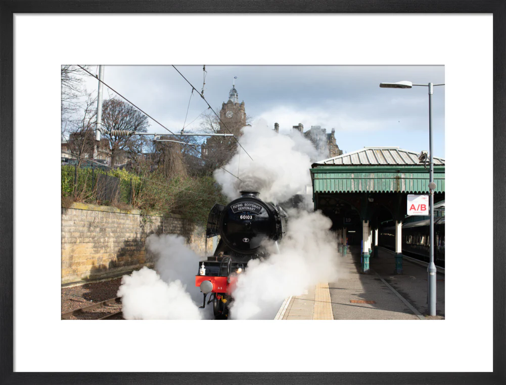 Flying Scotsman leaving Waverley Station, Edinburgh. - Image 13