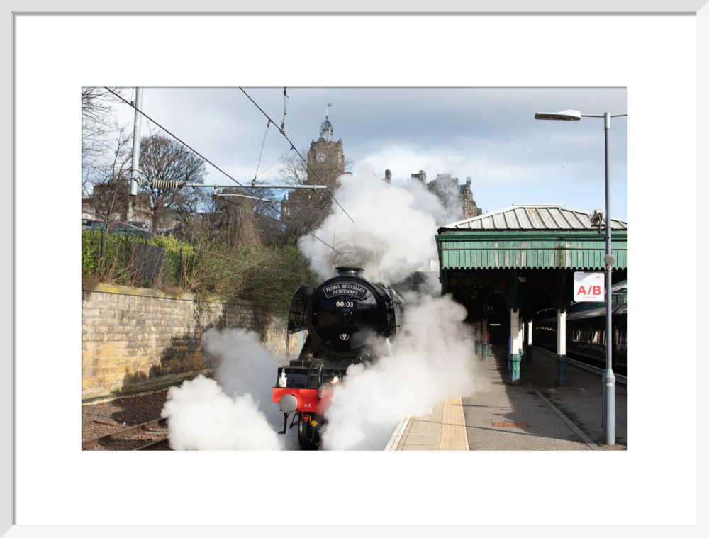 Flying Scotsman leaving Waverley Station, Edinburgh. - Image 19