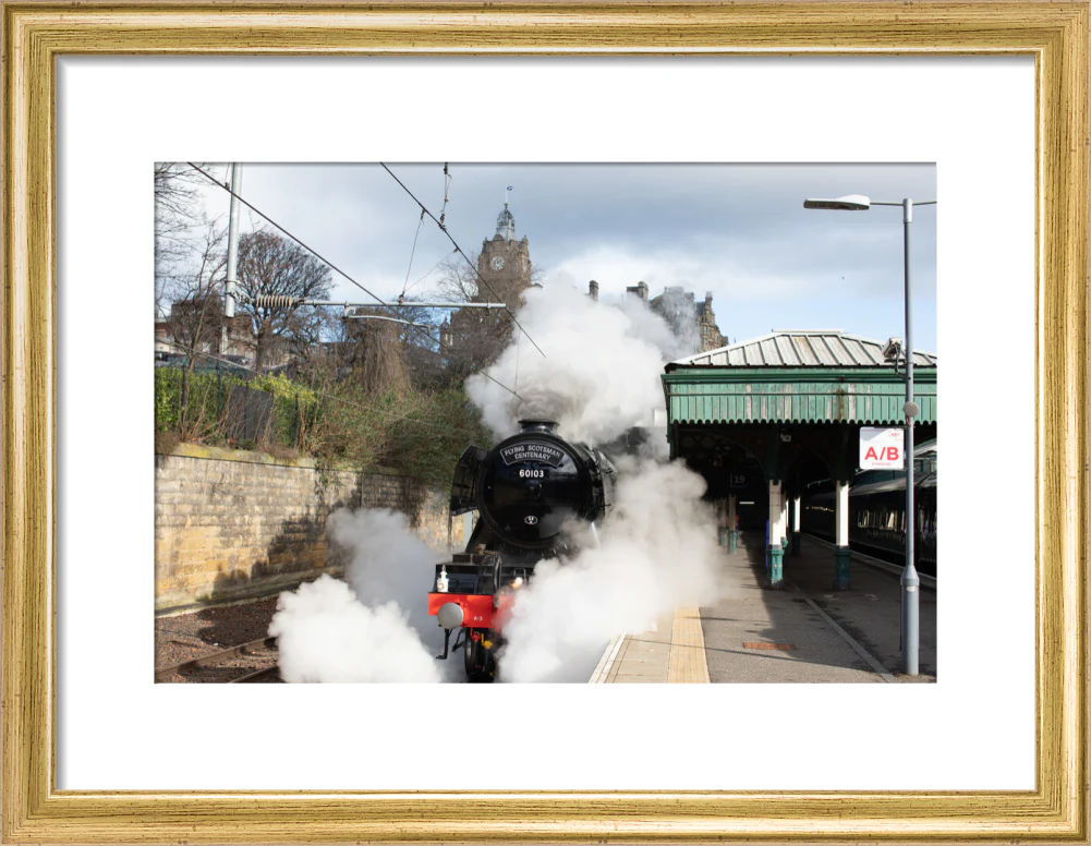 Flying Scotsman leaving Waverley Station, Edinburgh. - Image 43