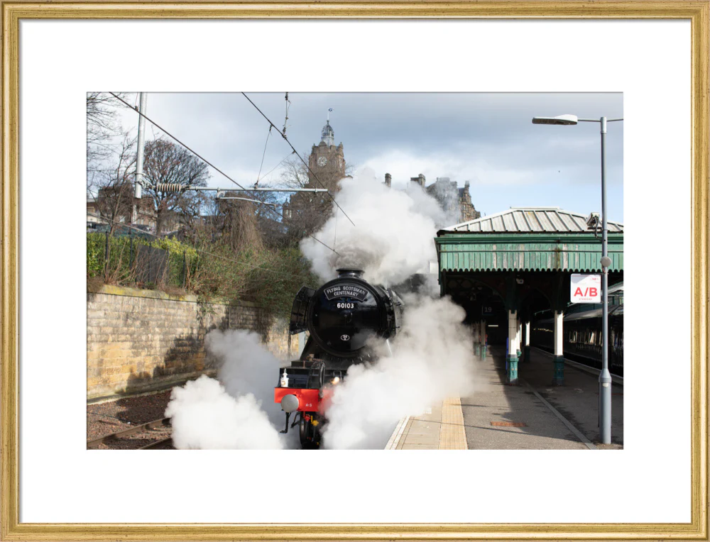 Flying Scotsman leaving Waverley Station, Edinburgh. - Image 53