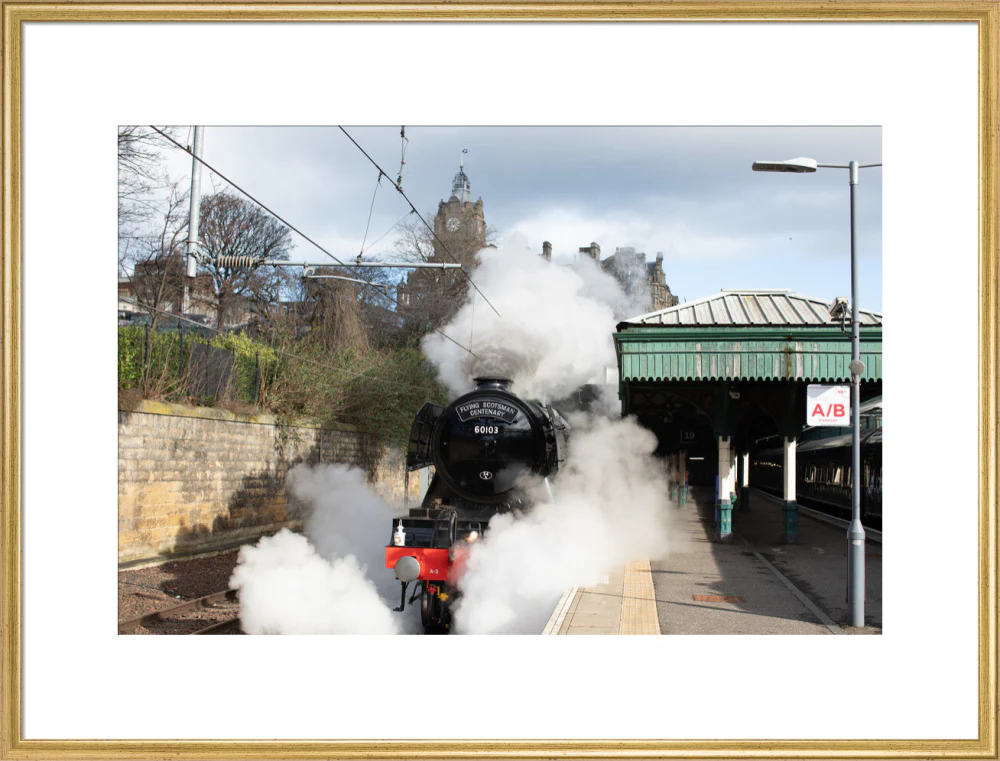 Flying Scotsman leaving Waverley Station, Edinburgh. - Image 58
