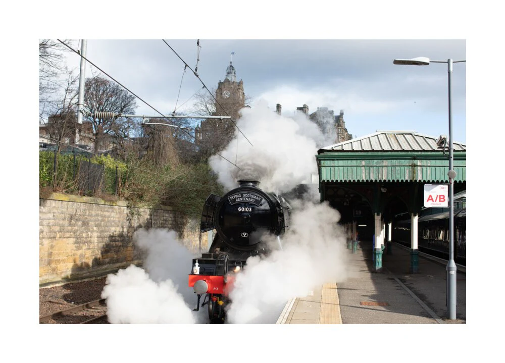 Flying Scotsman leaving Waverley Station, Edinburgh. - Image 62