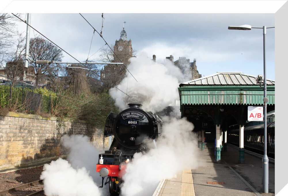 Flying Scotsman leaving Waverley Station, Edinburgh. - Image 65