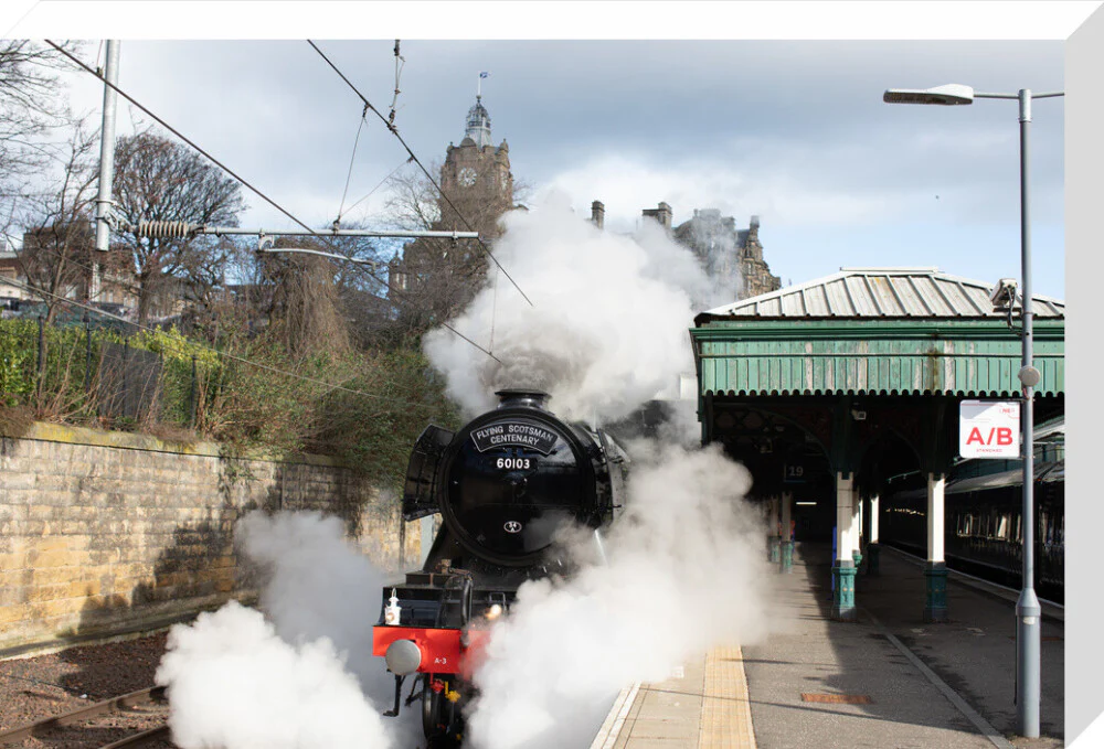 Flying Scotsman leaving Waverley Station, Edinburgh. - Image 66